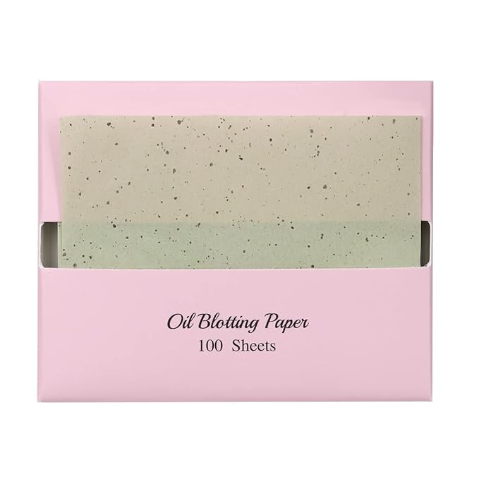 [400 Counts + Mirror Case] Green Tea Natural Oil Blotting Sheets for Face with Mirror Case and Refills-GlimoraGlow