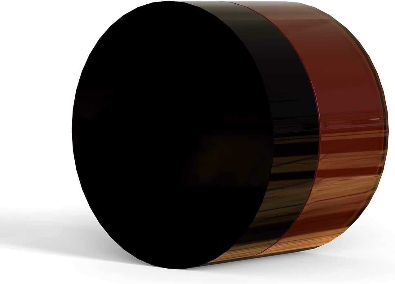 1 oz Amber Plastic Cosmetic Jars Leak Proof Container with Black Lid for Cream, Lotion, Powder, ointment, Beauty Products etc, 12 Pcs.-GlimoraGlow