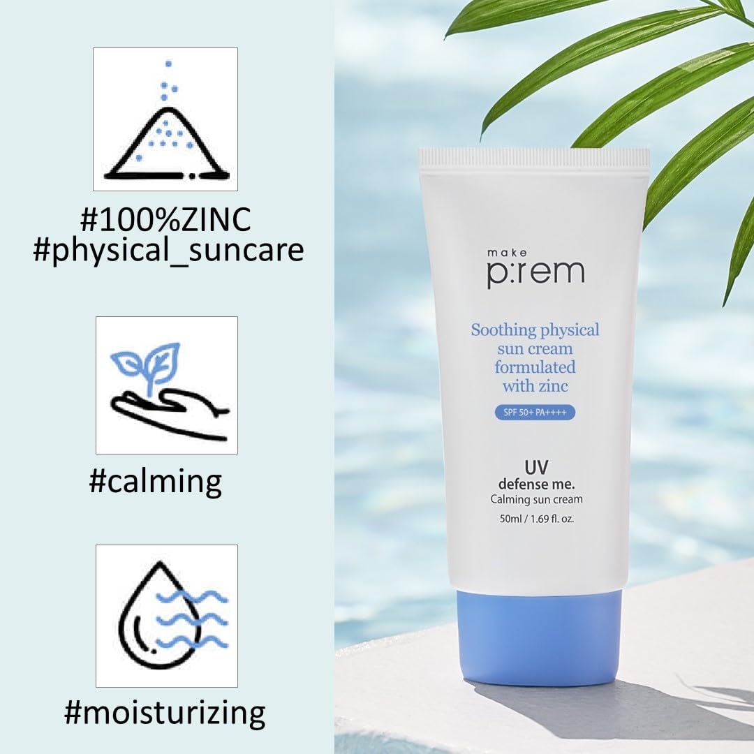 MAKE P:REM UV Defense Me. Calming Sun Cream-GlimoraGlow