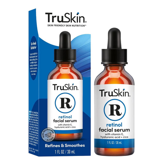 TruSkin Retinol Serum for Face – Gentle Anti-Aging Serum with Retinol, Hyaluronic Acid, and Vitamin E for a More Youthful Feel – Skin Care Made to Improve Look of Fine Lines, Wrinkles, 1 fl oz-GlimoraGlow