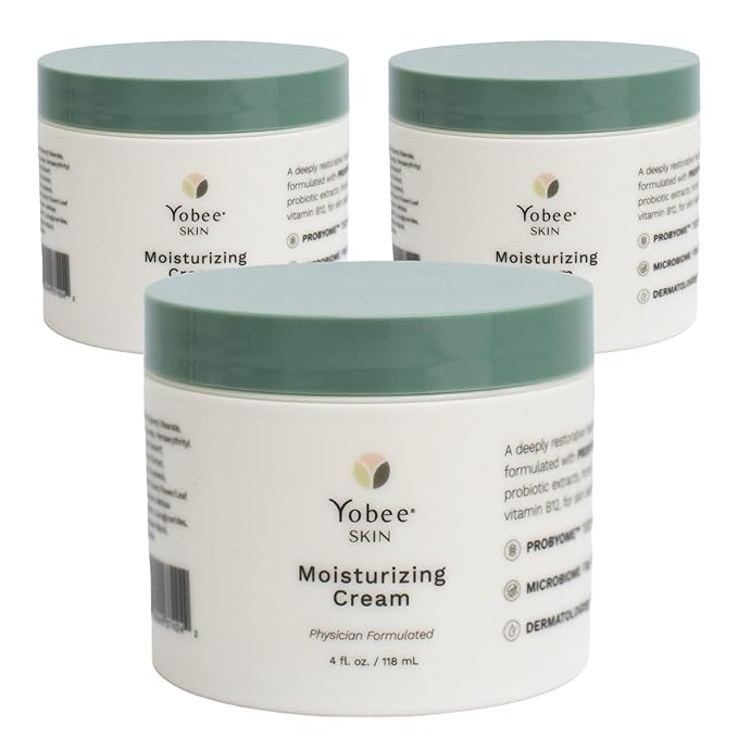 Yobee Body & Face Moisturizing Cream for Dry, Sensitive Skin | Probiotic extracts, Honey, Turmeric, Vitamin B12, Ceramides, Shea Butter | Fragrance Free | For Kids & Adults (3)-GlimoraGlow