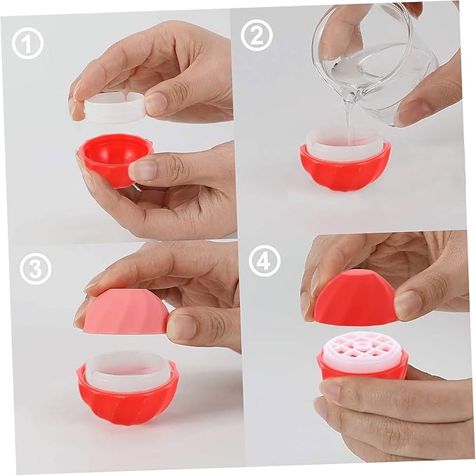 10pcs Box Spherical Lipstick Case Bulk Lip Balm Lipgloss Lip Gloss Round Ball Containers Lip Balm Containers Lip Balm Sphere Container Empty Lip Balm Sphere Lip Balm Bottles Red-GlimoraGlow