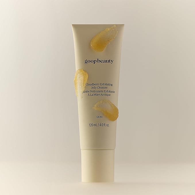 goop Beauty Exfoliating Jelly Cleanser | Face Wash to Clean & Smooth Skin | Squalane, Kakadu Plum, & Vitamin C | Moisturizes & Soothes Skin | Paraben & Silicone Free | 4 fl oz-GlimoraGlow