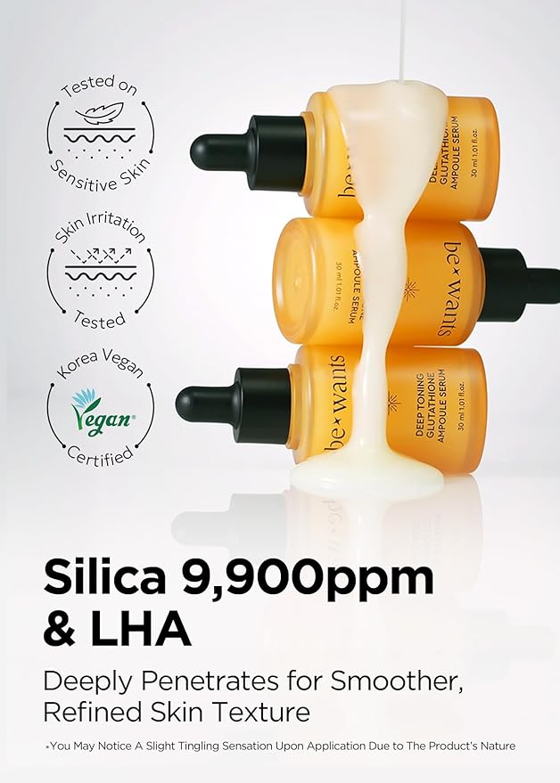 Bewants Skin Brightening Glutathione Serum, Deep Toning Complex for Even Skin Tone, with Vitamin C, Niacinamide 50,000ppm, and Dark Spot care, 1.01 fl oz (1 Pack)-GlimoraGlow