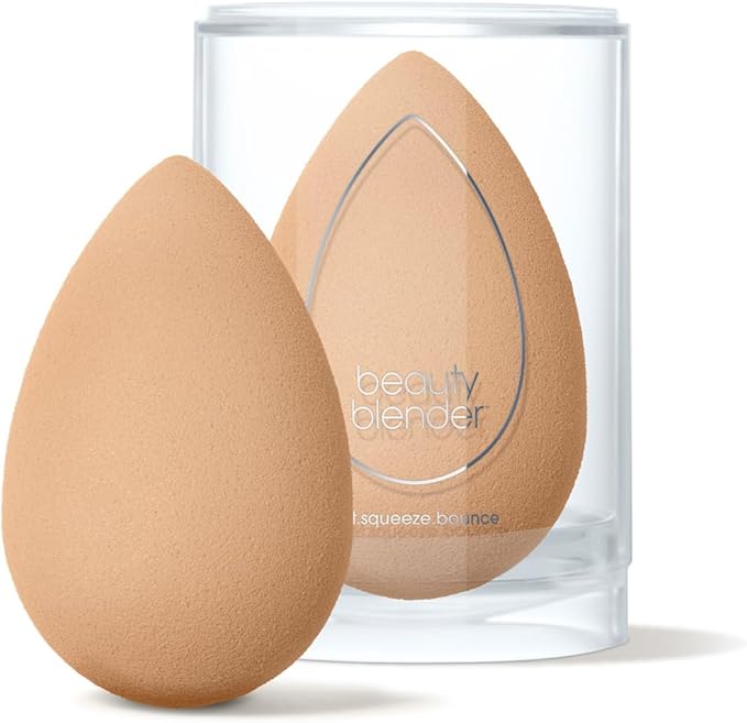 Beautyblender® | Nude Beige Beauty Blender Makeup Sponge, Super-Soft Foam Easily Blends Foundations, Powders & Creams, Made in USA, Reusable, Washable, Streak Free Application, Vegan, Cruelty Free-GlimoraGlow