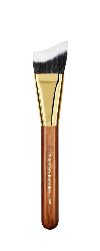 Desert Oak Series Terraced Contour Brush - 27mm Dual-Height Design with 5mm Flat Edge & 22mm Slope for Precision Sculpting, Bubinga & Brass (CM 191)-GlimoraGlow