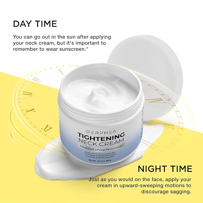 Neck Tightening Cream: Tighten and Lift Neck Cream For Tightening and Firming, Fine lines, Loose & Sagging On Face, Decollete & Other Skin Areas - 3.4 Oz-GlimoraGlow