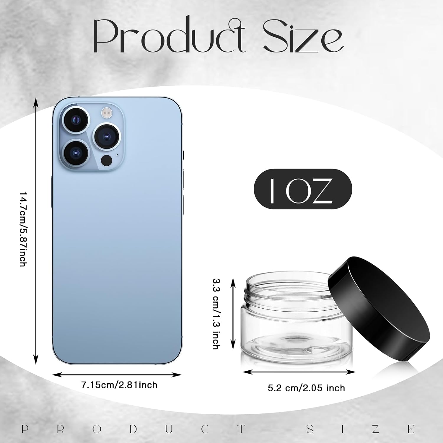 200 Pcs Empty Bulk Plastic Container Jars with Lid Leak Proof Round Plastic Jars Small Cosmetic Travel Containers for Storage Makeup Creams Lotion Ointments(Black,1 oz)-GlimoraGlow