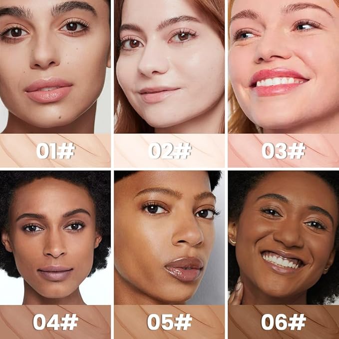 1 Pack Liquid Foundation Cream for Face Makeup,Durable Full Coverage Matte Concealer Make Up,Oil Control & Waterproof Base Primer -0.35 Fl.Oz (01#)-GlimoraGlow