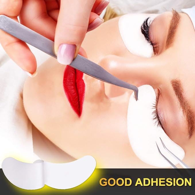 Hydrogel Eye Patch Eyelash Extension Supplies - Akissos 100 PCS Lash Extension Supplies Lift Tint Under Eye Pads Undereye Gel Patches Lint Free Professional Individual DIY Beauty Tool - 3nd Gen-GlimoraGlow