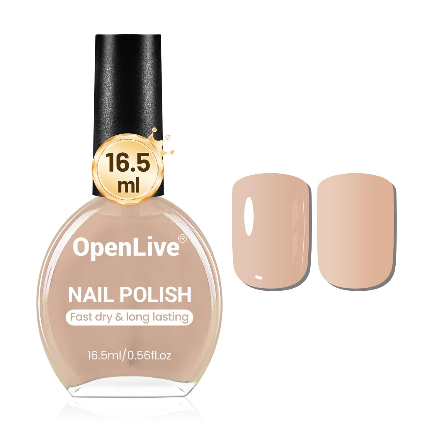 16.5ml Nude Pink Nail Polish Large Volume Quick Drying Light Pink Nail Polish, Fast Drying and Long Lasting Color Nail Art DIY Home Manicure Gift for Women-GlimoraGlow