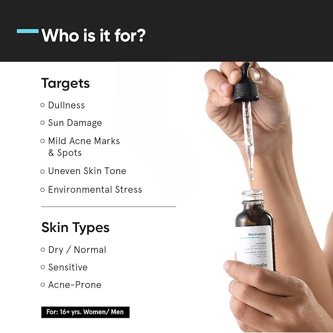 Minimalist 5% Niacinamide Serum for Clear Glowing Skin | With 1% Hyaluronic Acid for Hydration | Pore Minimizer for Face | Clears Acne Marks & Blemishes | For Women & Men | 1 Fl Oz / 30 ml-GlimoraGlow