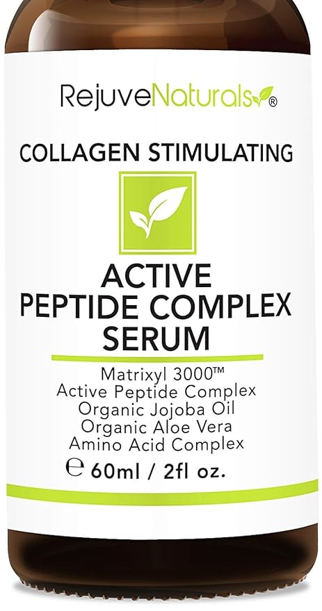 Peptide Complex Serum with Matrixyl 3000 (2 oz, Double-Sized) Minimizes Look of Fine Lines & Deep Wrinkles, Crow's Feet, Crepey Skin. Lightweight Anti Aging Moisturizer for Face & Neck-GlimoraGlow