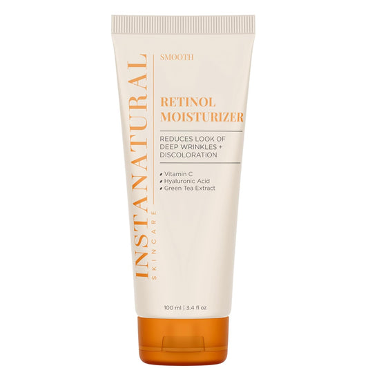 InstaNatural Retinol Moisturizer Nighttime Face Moisturizing Cream, Brightens and Reduces Signs of Aging, Wrinkles, Lines and Discoloration, with Vitamin C and Hyaluronic Acid, 3.4 Fl Oz-GlimoraGlow