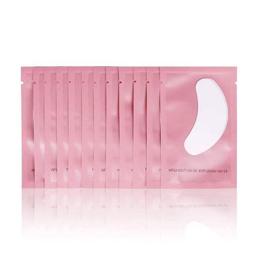 100 Pairs Set Under Eye Pads, Comfy and Cool Under Eye Patches Gel Pad for Eyelash Extensions Eye Mask Beauty Tool (Pink)-GlimoraGlow