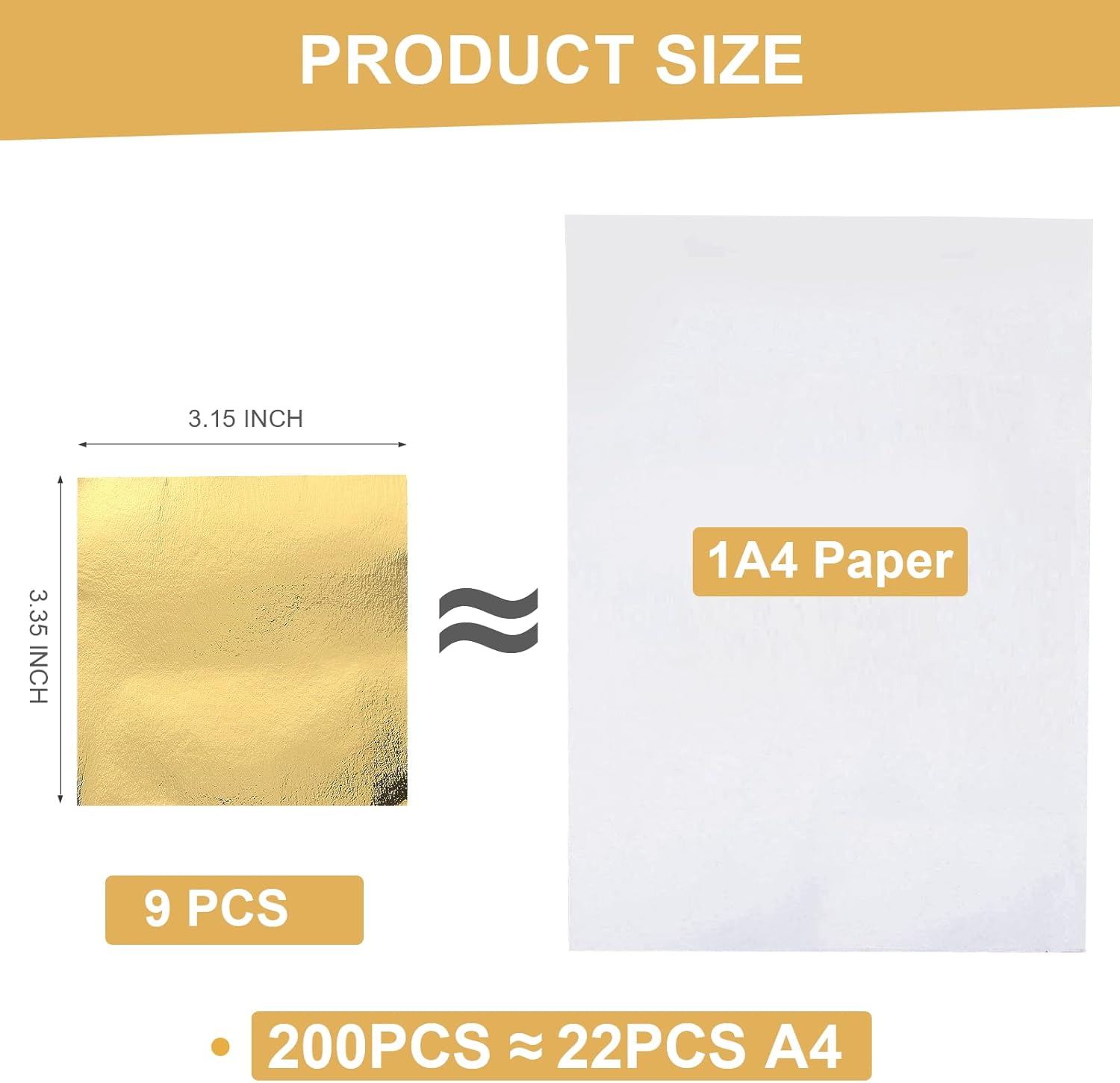 200pcs BUBIMON Imitation Rose Silver Gold Leaf Sheets Gold Foils Sheets Nail Foil for Paint, Resin, Nails, Jewelry, Slime, Arts, Gilding Crafting, Decoration, Sculpture, Furniture-GlimoraGlow