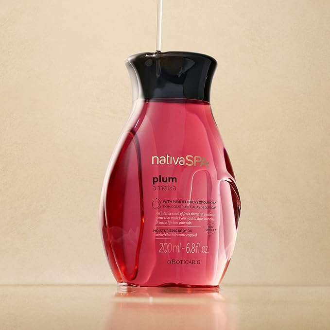 Nativa SPA by O Boticario Plum Body Oil, Enriched with Purified Quinoa Drops to Boost Hydration, 6.8 Ounce-GlimoraGlow
