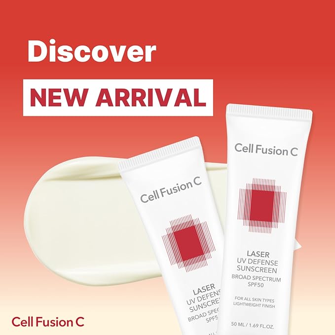 Cell Fusion C Laser UV Defense Face Sunscreen SPF 50, No White Cast and Soft Matt Finish, PDRN & 6 Ceramides Broad Spectrum Korean Sunscreen for Face, 50ml / 1.69 fl.oz-GlimoraGlow