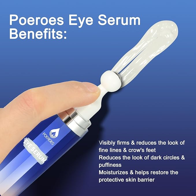 eye serum for dark circles and puffiness - 8% Caffeine, 8% Retinol - Dark Circle Remover, Puffy Eyes & Bags - Under Eye Cream, 1.5 fl. oz-GlimoraGlow