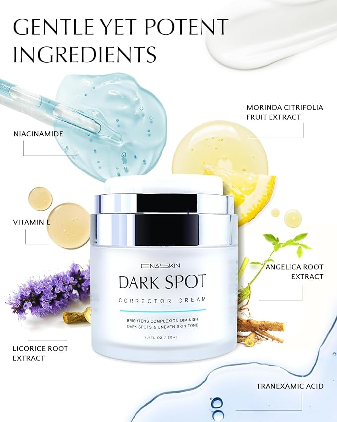 Dark Spot Remover for Face and Body: Hyperpigmentation Treatment - Natural Ingredient - Freckle/Melasma/Sun Spot/Age Spot Remover - Dark Spot Corrector Cream for Women and Men-GlimoraGlow