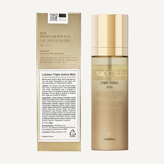 Triple Active Mist, Korean Skincare Glow Spray Serum, Hydrating All-in-One Face Treatment for Radiant, Dewy Skin, Lightweight Daily Routine Care with NK Cell Technology-GlimoraGlow