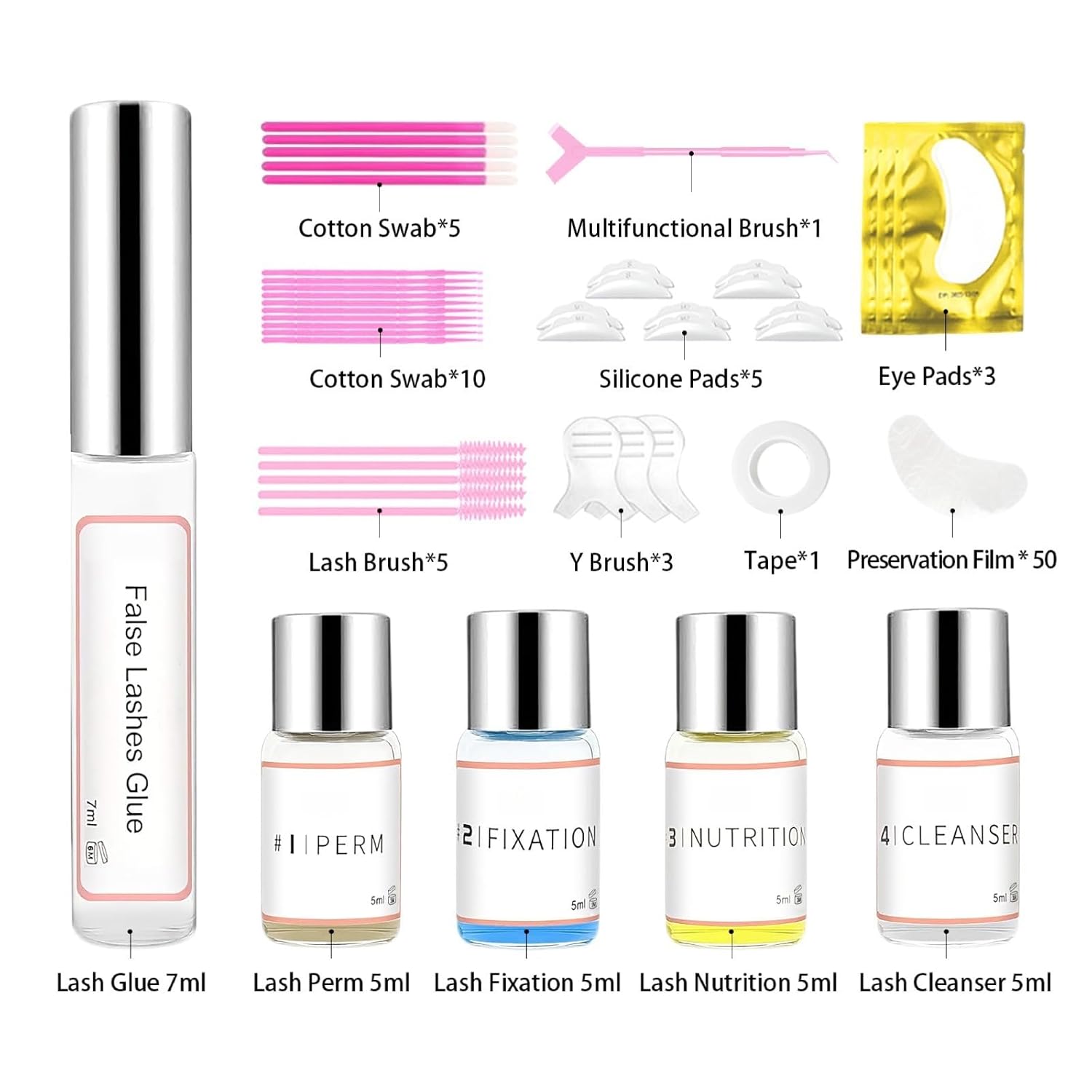 Professional Lash Lift Kit, Eyelash Perm Kit & EyeLash Extension Kit, Easy for Beginner DIY, Includes Lash Perm and Accessories, Suitable for Salon & Home Use-GlimoraGlow