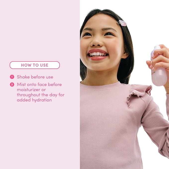 Evereden Kids Multi-Vitamin Hydrating Face Mist | Nourishing Face Spray, Preppy Skincare Essential for Ages 6+ | Clean Formula Safe for Sensitive Skin | Multi-Vitamin Complex, Peach & Mango Juice-GlimoraGlow