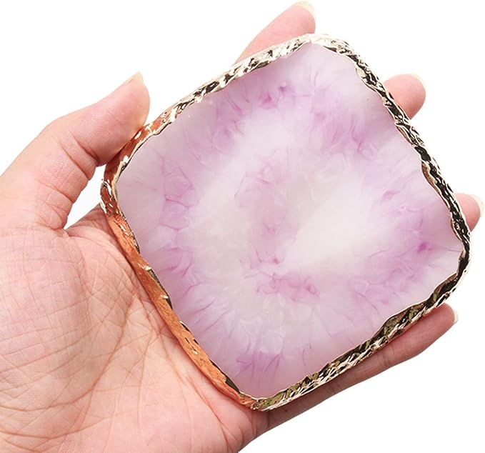 1 Piece Nail Art Palette Nail Polish Palette Mixing Palette Makeup Plate Nail Plates for Nail Art Nail Tip Holder Nail Art Display (Light Purple Square)-GlimoraGlow