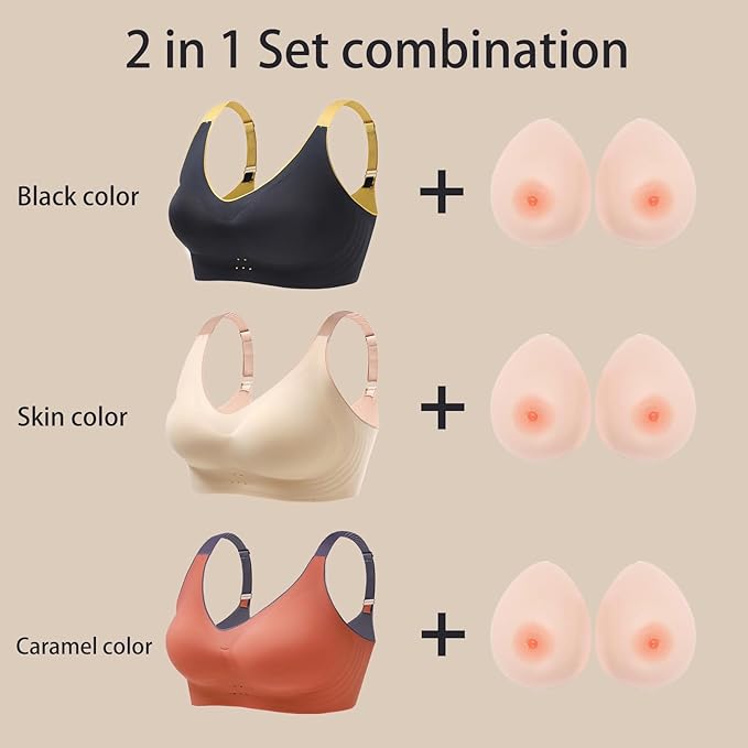 2 In 1 Silicone Breast Forms Pocket Bra Fake Boobs Fake breasts Silicone Breastplate-GlimoraGlow