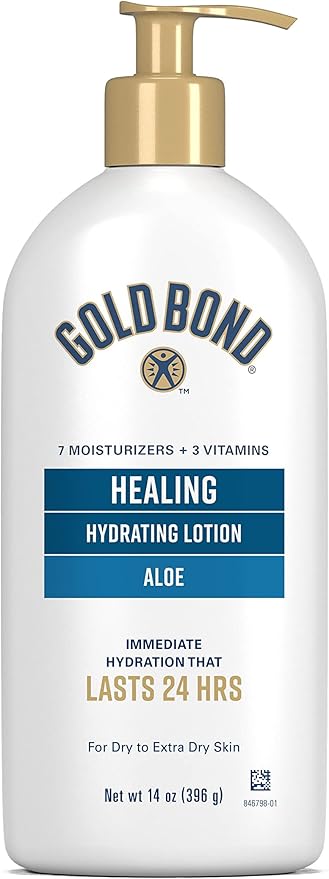Gold Bond Ultimate Healing Skin Therapy Lotion with Aloe, 14 oz., Non-Greasy & Hypoallergenic-GlimoraGlow