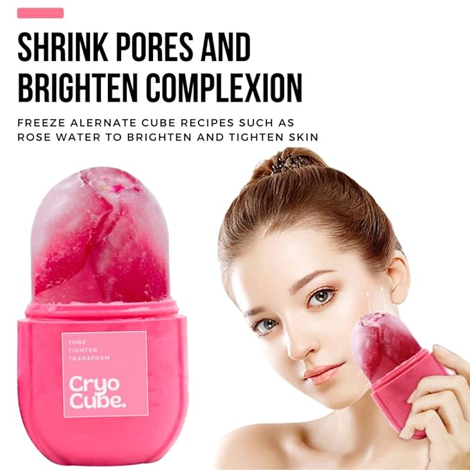 Ice Roller for Face, Eyes and Neck Naturally tone and tighten skin, de-puff eye bags, add a healthy glow Cryotherapy for face and neck which helps enhance skin elasticity (Pack of 1)-GlimoraGlow