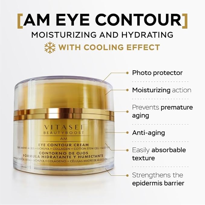 Moisturizing Eye Cream w/Aloe Vera, Collagen, Hyaluronic Acid, Cotton Stem Cells for Dark Circles, Puffiness & Bags - Under Eye Hydration Cream for Women & Men (1 Fl Oz)-GlimoraGlow