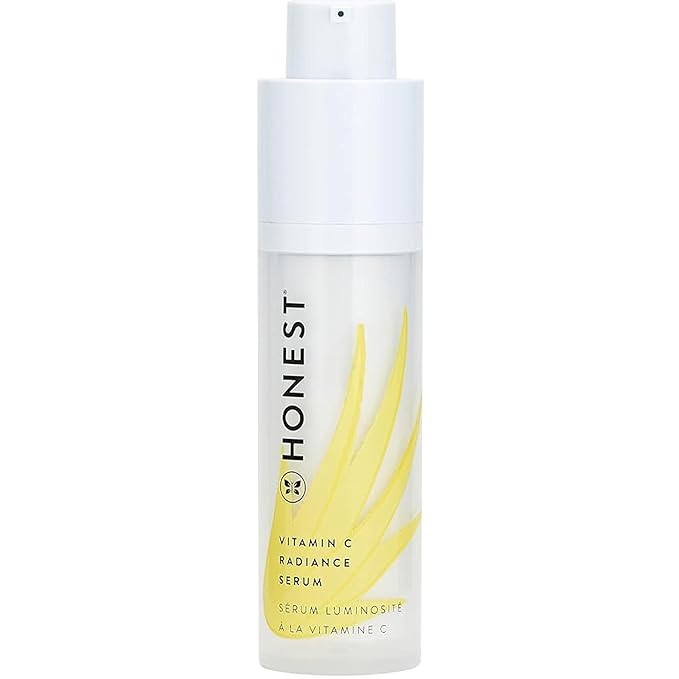 Honest Beauty Vitamin C Radiance Brightening Serum | Improves Skin Tone + Complexion | Vitamin C, Pearl, Hyaluronic Acid | EWG Verified + Cruelty Free | 1 fl oz-GlimoraGlow