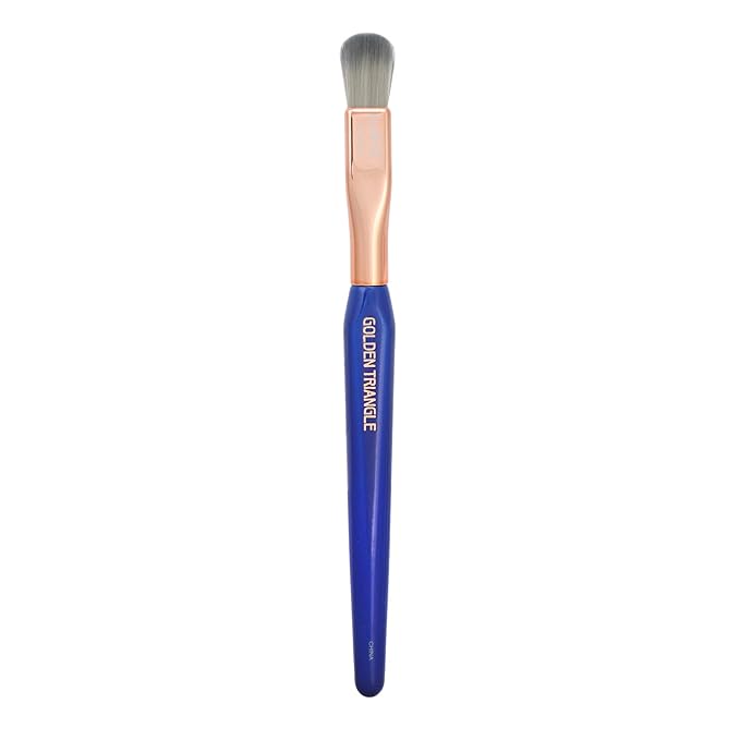 Bdellium Tools Professional Makeup Brush - Golden Triangle 792 Eye Double Dome Blender - With All Vegan and Soft Synthetic Fibers, For Effortless Application and Blending (Blue, 1pc)-GlimoraGlow