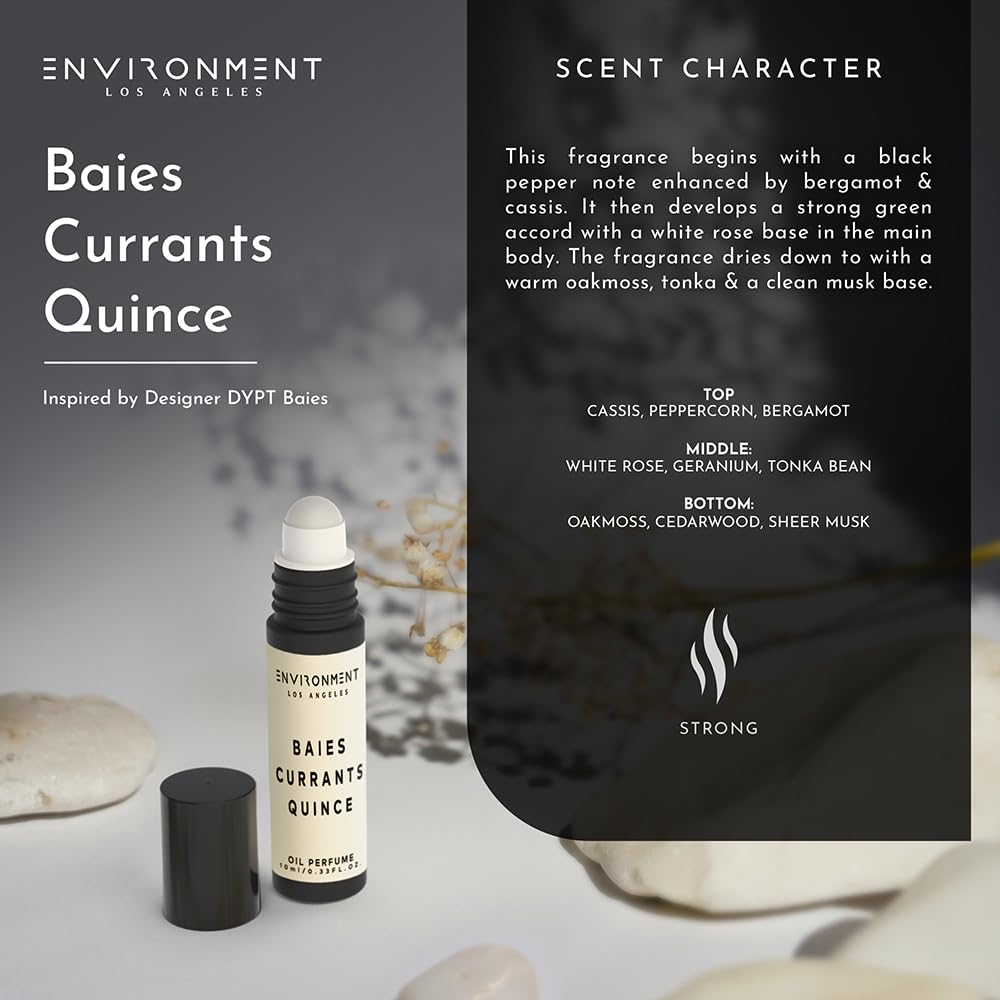 ENVIRONMENT Inspired by Designer Perfume DYPT Baies 10ml Roll-on Perfume (Baies | Currants | Quince) Body Oil Fragrance, Roll On Oil, Body Fragrance for Women & Men, Luxury Scent, Vegan & Cruelty-Free-GlimoraGlow