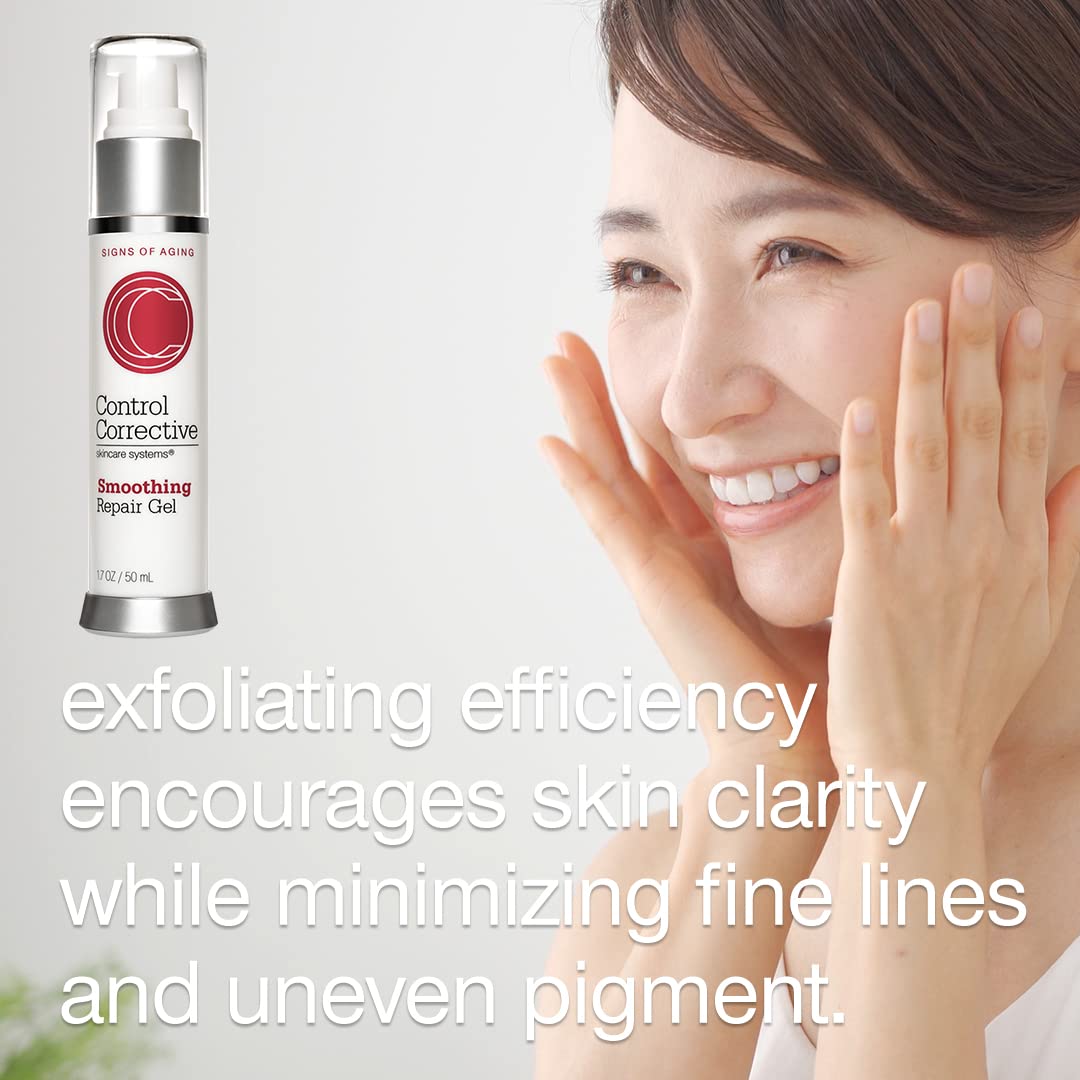 CONTROL CORRECTIVE Smoothing Repair Gel, 1.7 Oz - Anti-Aging Gel, Combination Of Glycolic & Lactic Acids, Maintains Skin Clarity, Reducing Fine Lines & Wrinkles, Exfoliation, Adds Luminosity, Balances-GlimoraGlow
