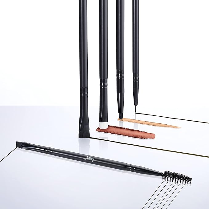 Jessup Eyeshadow Brush Set 12pcs Black Eye Makeup Brushes Set Professional with Natural Synthetic Hair for Eyebrow Eyelash Eyeliner Spoolie Blending, T322-GlimoraGlow