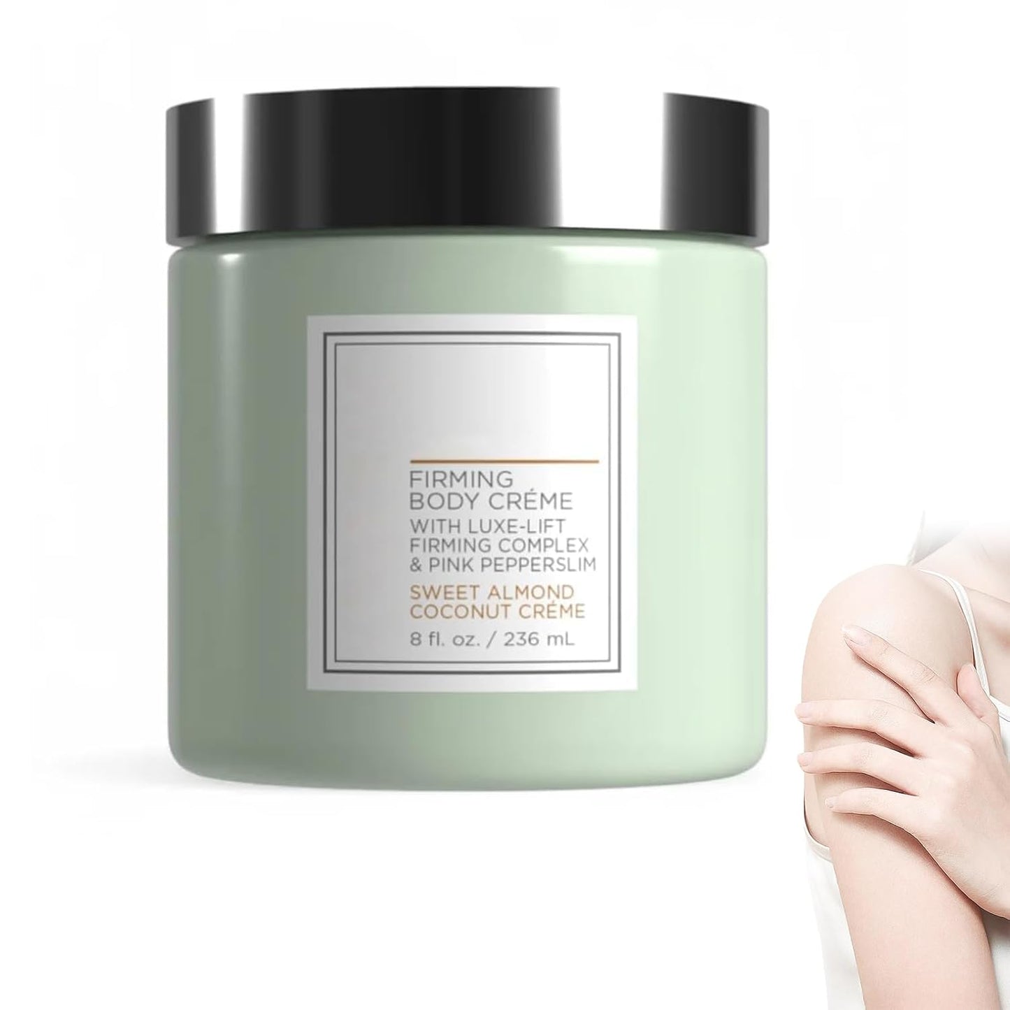 Champagne Lift Body Creme,lift firming body creme, with Luxe-Lift Firming Complex & Pink Pepperslim,Deep Hydration & Smoothing, Hydrates Dry Skin Arms & Legs(Sweet Almond Coconut)-GlimoraGlow