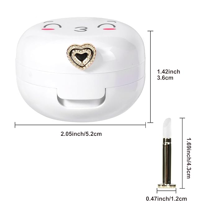 2 Pack Lip Balm Containers,Plastic Portable Empty Lip Balm Container with Mirror and Silicone Lip,Empty Lipstick Dispenser Box for Travel,Home-GlimoraGlow