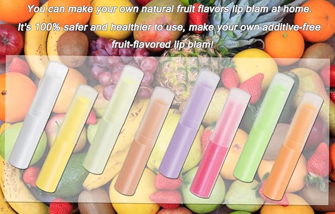 0.14oz Empty Flavored Lip Balm Container Tubes Plastic Homemade Moisturizing Lip Stick with Caps Bulk Fit for Women Adult DIY Making Supplies, 25 Count (Multicolor)-GlimoraGlow