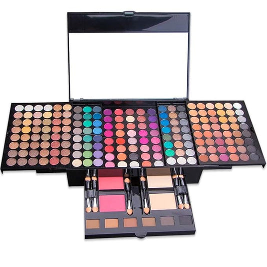 194 Colors Eyeshadow Makeup Palette, Makeup Palette Set with Eyeshadow Blusher Eyebrow Powder Mirror Applicators, All in One Makeup Eye Shadows Cosmetics Gift Kit-GlimoraGlow
