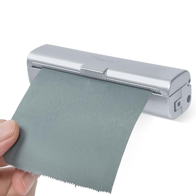 Natural Oil Blotting Paper Roll, Refillable Compact Dispenser No Shine Sheets, Absorb Excess Shine on Face or Scalp Instantly, Men and Women Facial Skin Care or Make Up Must Have (Bamboo Charcoal)-GlimoraGlow