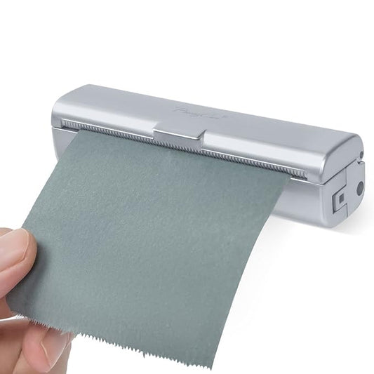 Natural Oil Blotting Paper Roll, Refillable Compact Dispenser No Shine Sheets, Absorb Excess Shine on Face or Scalp Instantly, Men and Women Facial Skin Care or Make Up Must Have (Bamboo Charcoal)-GlimoraGlow