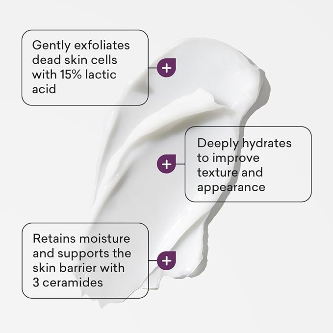 AmLactin Crepe Firming Cream - 12 oz Body Cream with 15% Lactic Acid - Exfoliator and Moisturizer for Crepey, Dry Skin (Packaging May Vary)-GlimoraGlow