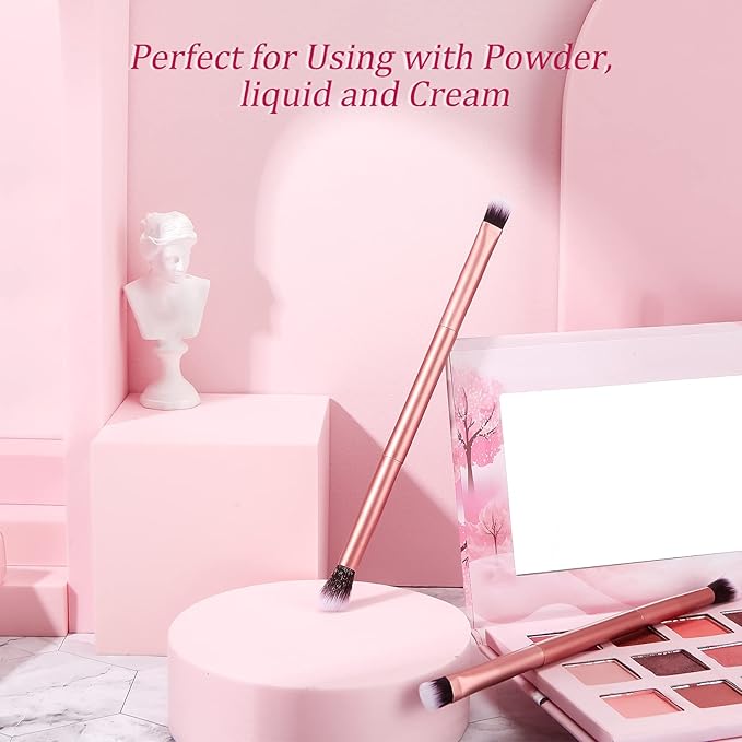 6 Pcs Eyeshadow Smudge Brush 2-in-1 Eyeshadow 2 Double Ended Make Up Brush Concealer Cosmetics Under Eye Small Soft Firm Pointed Foundation Makeup Applicator for Blending Eye Shadow Liner-GlimoraGlow