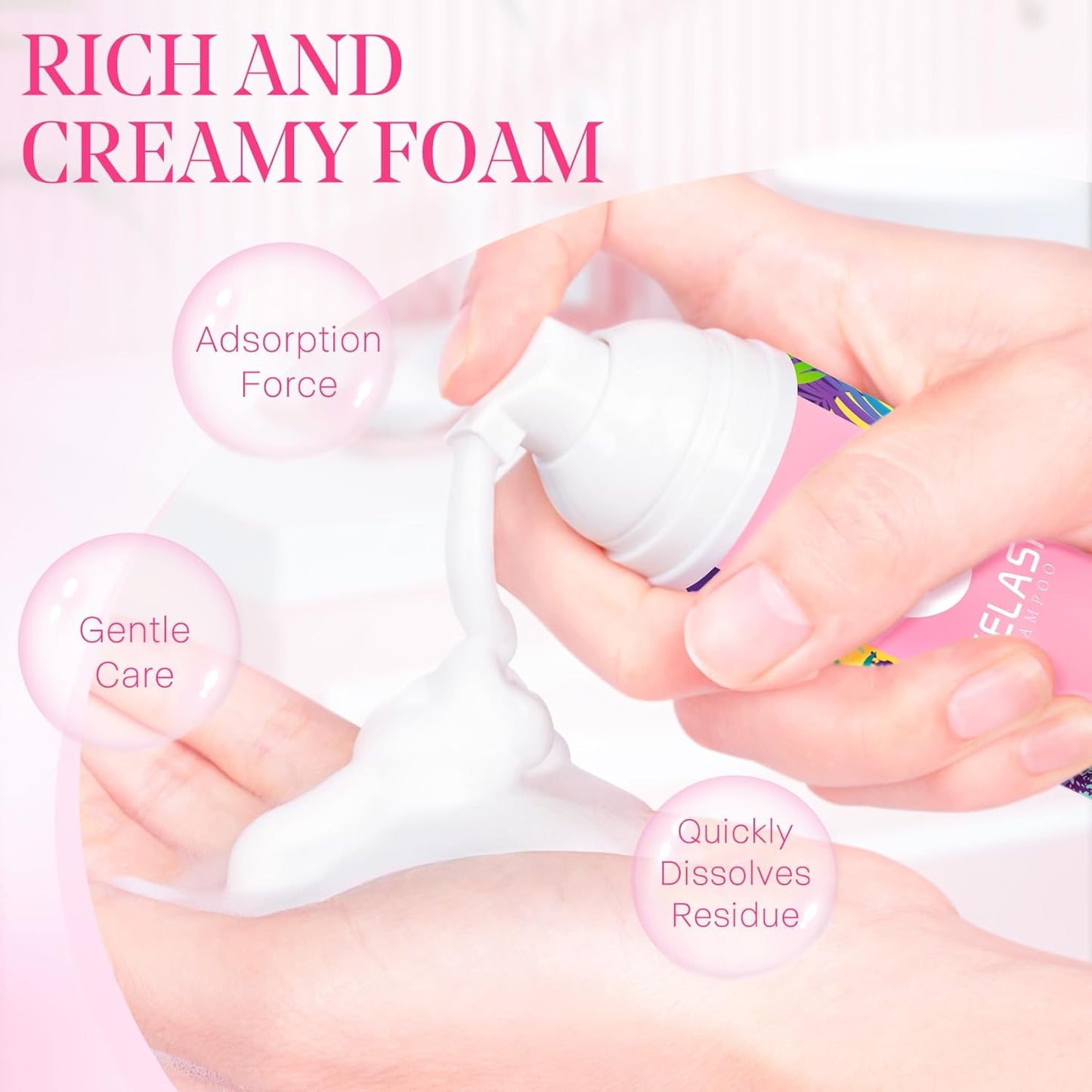 Lash Shampoo for Lash Extensions 60ml Eyelash Extension Cleanser Lash Shampoo Cleaning Kit with Shampoo Brush & Mascara Brush-No Irritating Foaming Eyelash Makeup Remover for Home Salon Use-GlimoraGlow