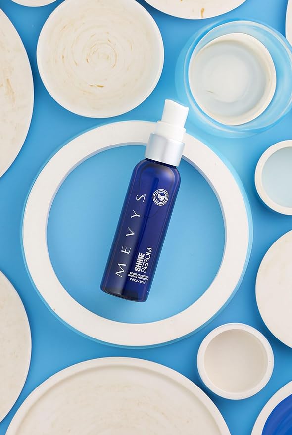 Shine Serum 2 Oz. (Color Protection - Thermal Protection), Hair Serum for Split Ends and Healthy Hair, Hair Style and Frizz Control, Hair Protector for Heating Tools, Seal Color and Color Care-GlimoraGlow