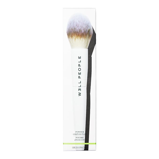 Well People Powder Complexion Brush, Soft & Fluffy Face Makeup Brush For Evenly Applying Loose Powder, Great For Large Areas, Cruelty-free Bristles-GlimoraGlow