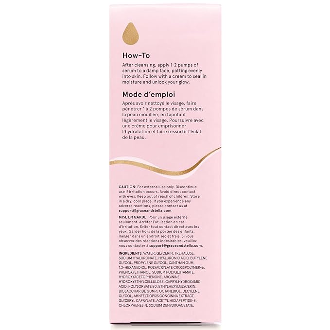 grace & stella Award Winning Hyaluronic Acid Face Serum (50ml/1.7 fl oz) Removes Fine Lines & Wrinkles, Hydrating Hyaluronic Acid Serum for Face, Acido Hialuronico for Women - Vegan Skincare (2-Pack)-GlimoraGlow