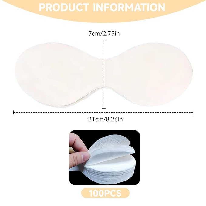 100 Sheets Disposable Eye Mask Paper,Non Woven Eye Care Cotton,Eye Pads for Facials,Patches Paper Eye Covers,DIY Clear Eye Mask Paper Beauty Sheets for Makeup Skincare Spa Wrap Moisture Retention-GlimoraGlow